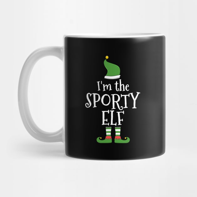 Sporty Elf for Matching Family Christmas Group by jkshirts